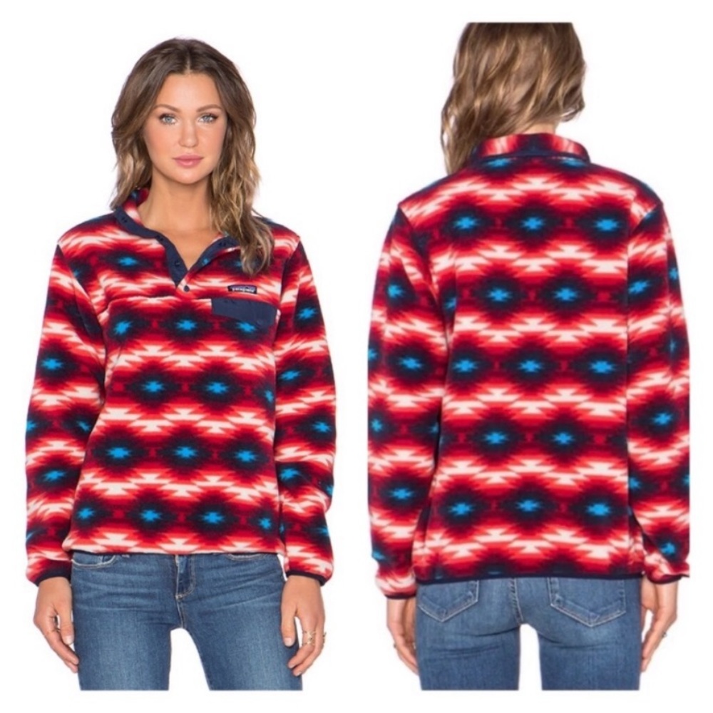 PATAGONIA Synchilla Wild Desert RARE Snap-T Fleece Western Aztec Small s